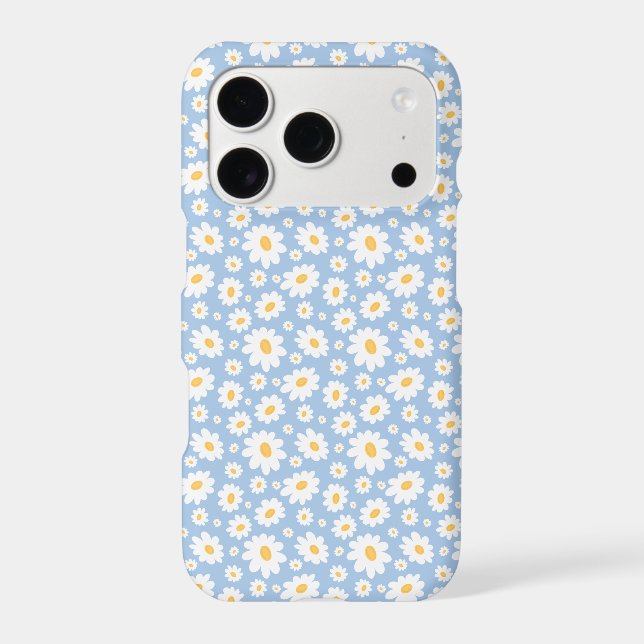 Dusty Blue Hand Drawn Daisy Pattern (Back)