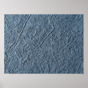 Dusty Blue Handmade Fibre Paper Poster