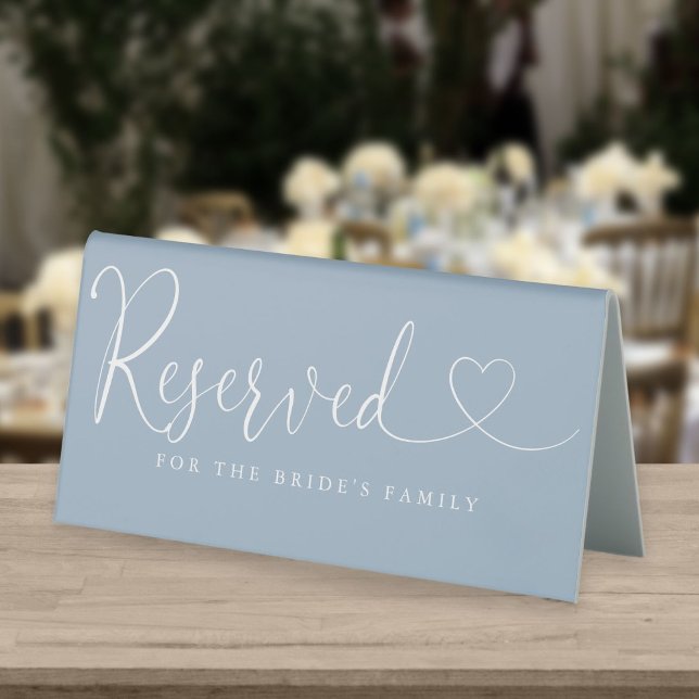 Dusty Blue Heart Script Wedding Reserved (Creator Uploaded)