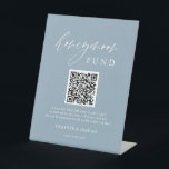 Dusty Blue Honeymoon Wish QR Code Sign<br><div class="desc">Say "I do" to a modern wedding! Planning a wedding? You'll need modern calligraphy wedding day signs, wedding table decorations, and minimalist Calligraphy WeddingRustic Honeymoon Fund QR Wishing Well Sign. We offer modern calligraphy styles for all your needs. Order on Zazzle and I'll help you create your personalised design on...</div>