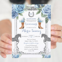 Dusty Blue Horse Charra Mis XV Anos Birthday