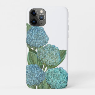 Dusty Blue Hydrangea Bouquet iPhone 11 Pro Case