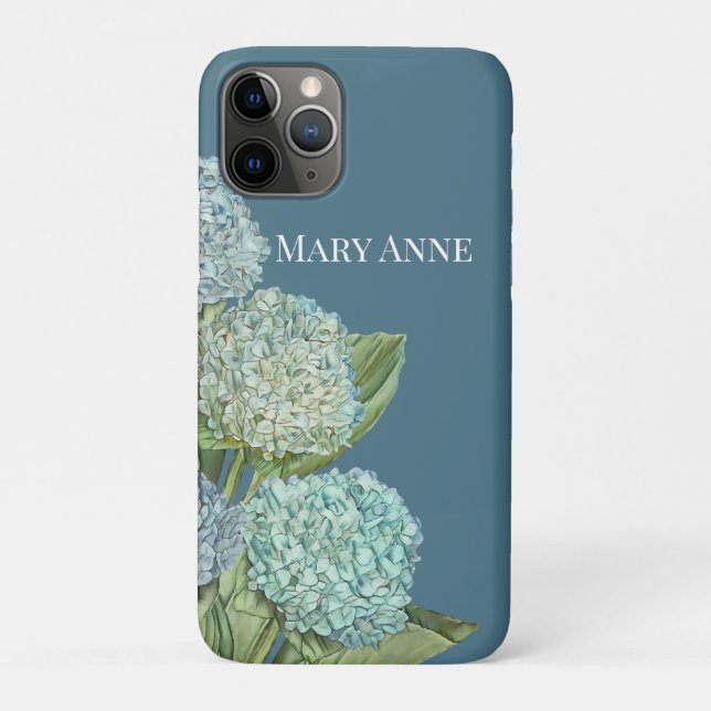 Dusty Blue Hydrangea Bouquet Case-Mate iPhone Case (Back)