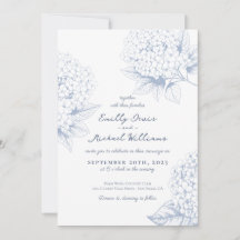 Dusty Blue Hydrangea Floral Wedding
