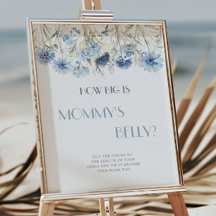 DUSTY Blue Hydrangea How Big is Mummy's Belly Poster