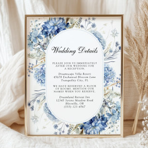 Dusty Blue Hydrangea Wedding Details