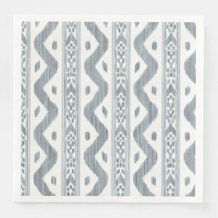 Dusty Blue Ikat, Classic Table Stripe Napkin