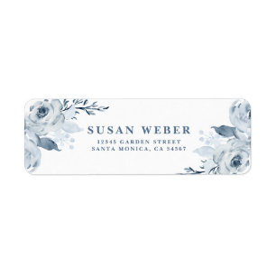 Dusty Blue invitation Label