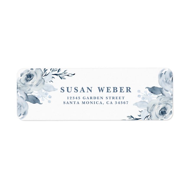 Dusty Blue invitation Label (Front)