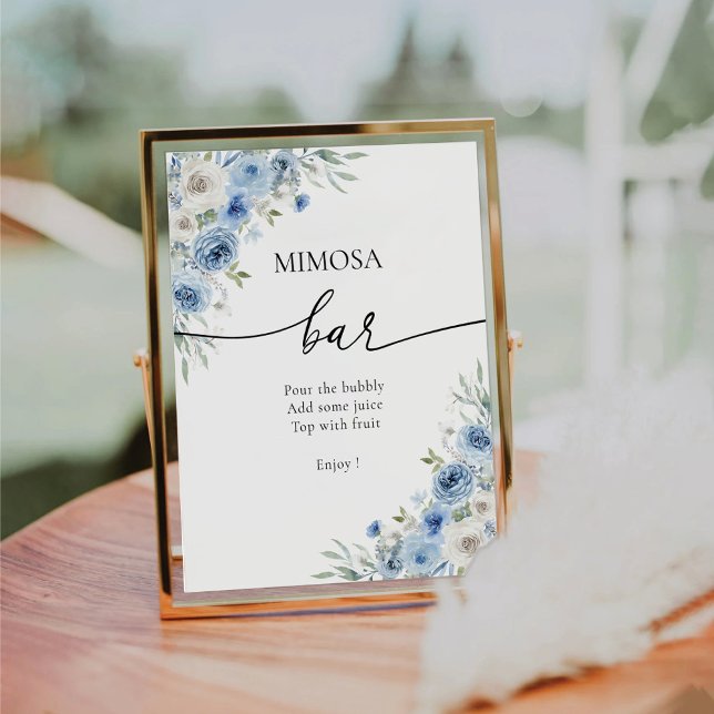 Dusty Blue Ivory Mimosa Bar Sign (Creator Uploaded)