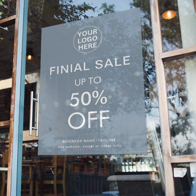 Dusty Blue l Final Sale Special Discount Offer  Window Cling (Creator Uploaded)