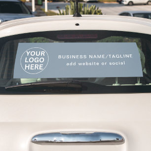 Dusty Blue l Professional Business Logo & Text Window Cling