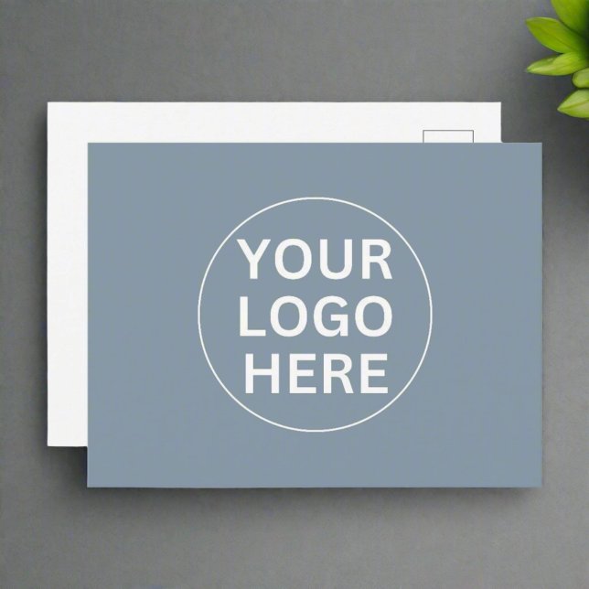 Dusty Blue l Professional Company Logo Promotional Postcard (Creator Uploaded)