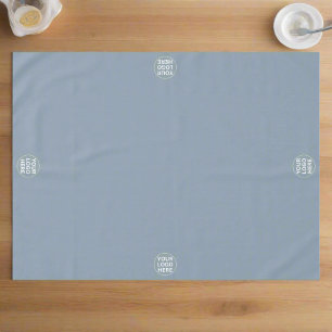 Dusty Blue l Promotional Business Logo Branded  Tablecloth