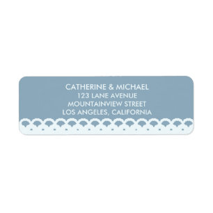 Dusty Blue Lace Pattern Elegant Classic Wedding