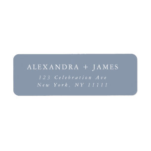 Dusty Blue Large Text Modern Return Address Label
