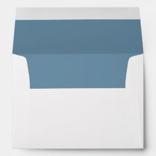Dusty Blue Lined Return Address Envelope