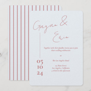 Dusty Blue Love Letter Wedding Invitations