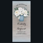 Dusty Blue Mason Jar Rustic Wedding Programs Programme<br><div class="desc">Dusty blue painted mason jar rustic country wedding programs</div>