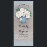 Dusty Blue Mason Jar Rustic Wedding Programs Programme<br><div class="desc">Dusty blue painted mason jar rustic country wedding programs</div>