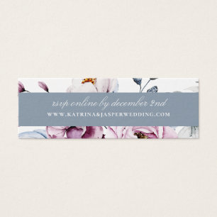 Dusty Blue Mauve Floral Wedding Website RSVP