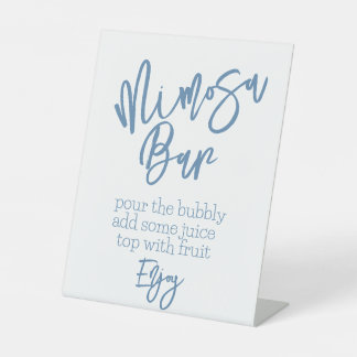 Dusty Blue Mimosa Bar Sign