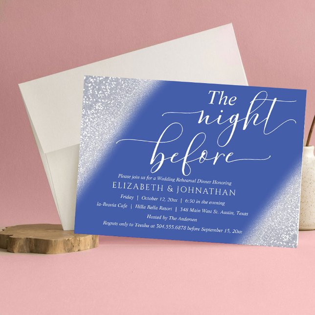 Dusty Blue Minimal Rehearsal Dinner Invitation (Creator Uploaded)