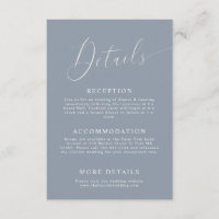 Dusty Blue Minimal Wedding Details