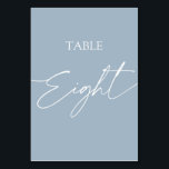 Dusty blue minimalist elegant table eight table number<br><div class="desc">Dusty blue minimalist elegant table eight Table Number
Matching items available.</div>