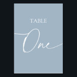Dusty blue minimalist elegant table number<br><div class="desc">Dusty blue minimalist elegant Table Number.
Matching items available.</div>