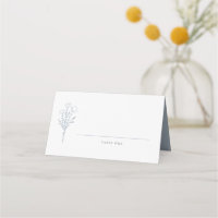 Dusty Blue Minimalist Floral Bouquet Wedding 