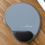 Dusty Blue Minimalist Modern Monogram Elegant Gel Mouse Mat<br><div class="desc">Introducing our Dusty Blue Minimalist Modern Monogram Elegant Collection: Elevate your style with understated sophistication and timeless charm. Our collection features minimalist designs in a soothing dusty blue hue, enhanced with elegant monograms tailored to your personal taste. From refined stationery to versatile accessories, each piece in our collection is meticulously...</div>