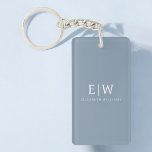 Dusty Blue Minimalist Modern Monogram Elegant Key Ring<br><div class="desc">Introducing our Dusty Blue Minimalist Modern Monogram Elegant Collection: Elevate your style with understated sophistication and timeless charm. Our collection features minimalist designs in a soothing dusty blue hue, enhanced with elegant monograms tailored to your personal taste. From refined stationery to versatile accessories, each piece in our collection is meticulously...</div>