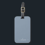 Dusty Blue Minimalist Modern Monogram Elegant Luggage Tag<br><div class="desc">Introducing our Dusty Blue Minimalist Modern Monogram Elegant Collection: Elevate your style with understated sophistication and timeless charm. Our collection features minimalist designs in a soothing dusty blue hue, enhanced with elegant monograms tailored to your personal taste. From refined stationery to versatile accessories, each piece in our collection is meticulously...</div>