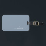 Dusty Blue Minimalist Modern Monogram Elegant Luggage Tag<br><div class="desc">Introducing our Dusty Blue Minimalist Modern Monogram Elegant Collection: Elevate your style with understated sophistication and timeless charm. Our collection features minimalist designs in a soothing dusty blue hue, enhanced with elegant monograms tailored to your personal taste. From refined stationery to versatile accessories, each piece in our collection is meticulously...</div>