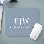 Dusty Blue Minimalist Modern Monogram Elegant Mouse Mat<br><div class="desc">Introducing our Dusty Blue Minimalist Modern Monogram Elegant Collection: Elevate your style with understated sophistication and timeless charm. Our collection features minimalist designs in a soothing dusty blue hue, enhanced with elegant monograms tailored to your personal taste. From refined stationery to versatile accessories, each piece in our collection is meticulously...</div>