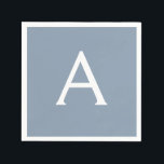 Dusty Blue Minimalist Modern Monogram Elegant  Napkin<br><div class="desc">Introducing our Dusty Blue Minimalist Modern Monogram Elegant Collection: Elevate your style with understated sophistication and timeless charm. Our collection features minimalist designs in a soothing dusty blue hue, enhanced with elegant monograms tailored to your personal taste. From refined stationery to versatile accessories, each piece in our collection is meticulously...</div>