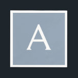 Dusty Blue Minimalist Modern Monogram Elegant  Napkin<br><div class="desc">Introducing our Dusty Blue Minimalist Modern Monogram Elegant Collection: Elevate your style with understated sophistication and timeless charm. Our collection features minimalist designs in a soothing dusty blue hue, enhanced with elegant monograms tailored to your personal taste. From refined stationery to versatile accessories, each piece in our collection is meticulously...</div>