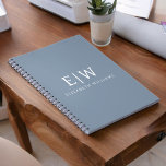 Dusty Blue Minimalist Modern Monogram Elegant Notebook<br><div class="desc">Introducing our Dusty Blue Minimalist Modern Monogram Elegant Collection: Elevate your style with understated sophistication and timeless charm. Our collection features minimalist designs in a soothing dusty blue hue, enhanced with elegant monograms tailored to your personal taste. From refined stationery to versatile accessories, each piece in our collection is meticulously...</div>