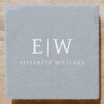 Dusty Blue Minimalist Modern Monogram Elegant Stone Coaster<br><div class="desc">Introducing our Dusty Blue Minimalist Modern Monogram Elegant Collection: Elevate your style with understated sophistication and timeless charm. Our collection features minimalist designs in a soothing dusty blue hue, enhanced with elegant monograms tailored to your personal taste. From refined stationery to versatile accessories, each piece in our collection is meticulously...</div>