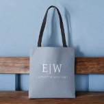 Dusty Blue Minimalist Modern Monogram Elegant Tote Bag<br><div class="desc">Introducing our Dusty Blue Minimalist Modern Monogram Elegant Collection: Elevate your style with understated sophistication and timeless charm. Our collection features minimalist designs in a soothing dusty blue hue, enhanced with elegant monograms tailored to your personal taste. From refined stationery to versatile accessories, each piece in our collection is meticulously...</div>