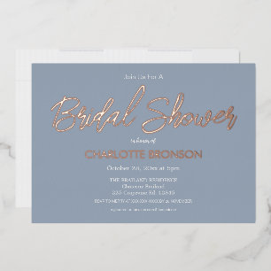 Dusty Blue Minimalist Script Bridal Shower 