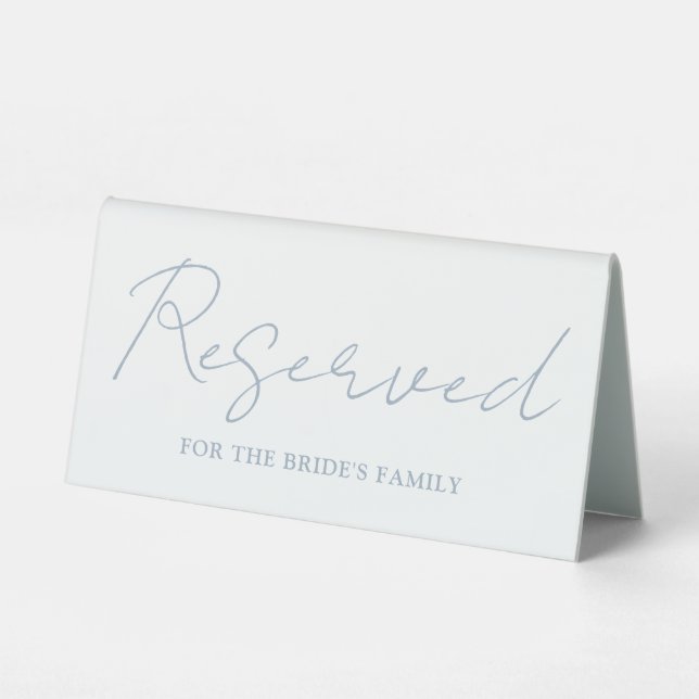 Dusty Blue Minimalist Script Reserved (Back)