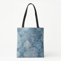Dusty Blue Modern Batik Pattern