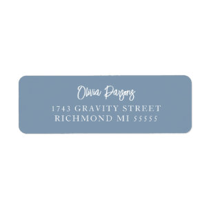 Dusty Blue Modern Elegantly Hand Lettered Script