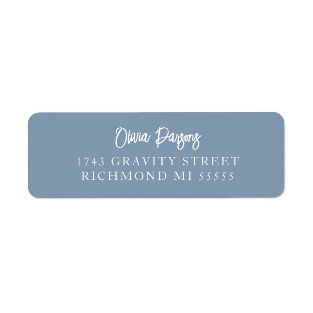 Dusty Blue Modern Elegantly Hand Lettered Script (Front)