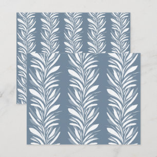 Dusty Blue Modern Leaves Scrapbook Paper