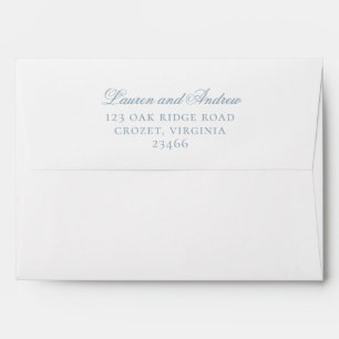 Dusty Blue Modern Minimalist Envelope