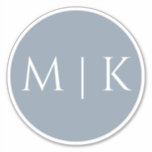 Dusty Blue Monogram Elegant Simple Minimal Wedding<br><div class="desc">Printed with monogram initials (which you can edit,  change and personalise) in custom dusty blue colour. Design available in all sizes,  just choose the right size that you need.</div>