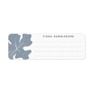 Dusty Blue Name Lined Blank Template Herb Floral